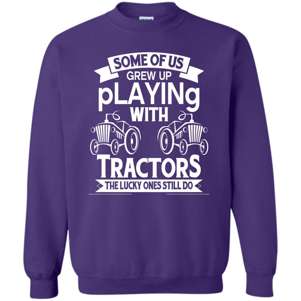 Playing With Tractors T Shirt, Tractors Driving Sweatshirt