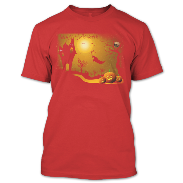 A black t-shirt with the shopify logo