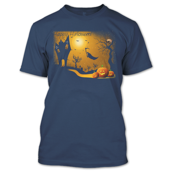 A black t-shirt with the shopify logo