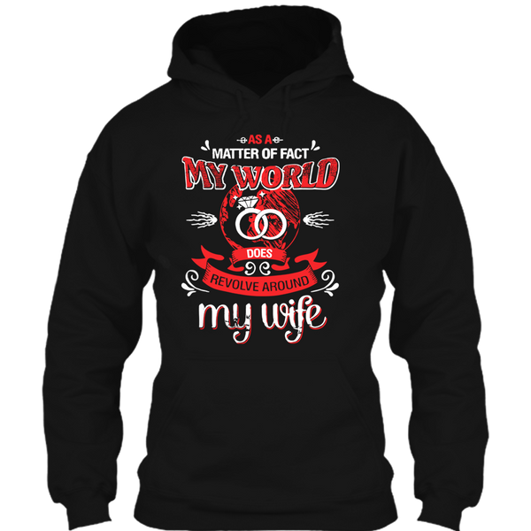 A black t-shirt with the shopify logo