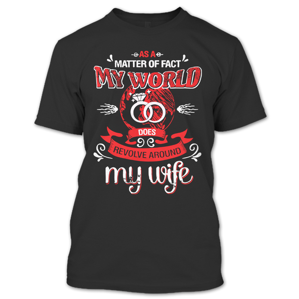 A black t-shirt with the shopify logo