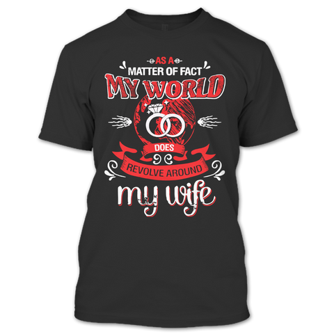 A black t-shirt with the shopify logo