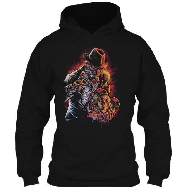 A black t-shirt with the shopify logo