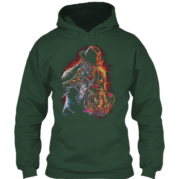 A black t-shirt with the shopify logo