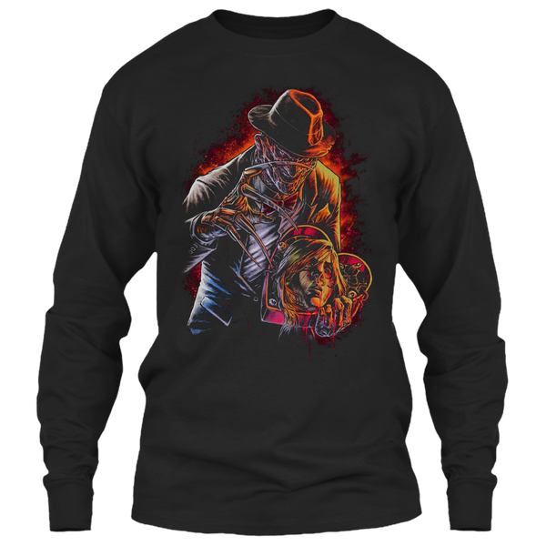 A black t-shirt with the shopify logo