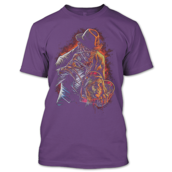 A black t-shirt with the shopify logo