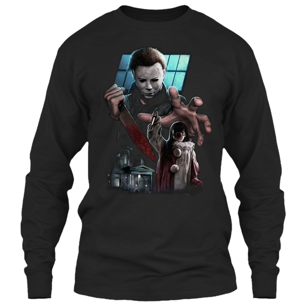 A black t-shirt with the shopify logo