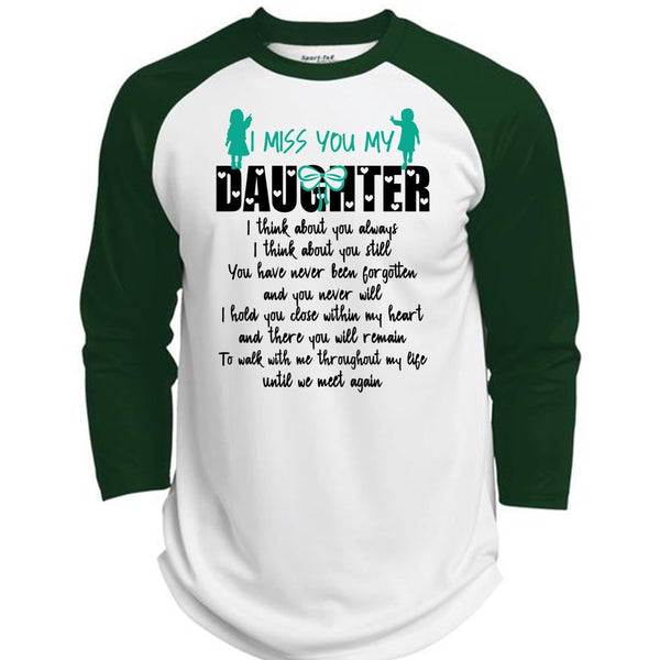 I Miss You My Daughter T Shirt, I Love Daughter T Shirt, Awesome T-Shirts  (Polyester Game Baseball Jersey)