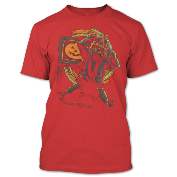 A black t-shirt with the shopify logo