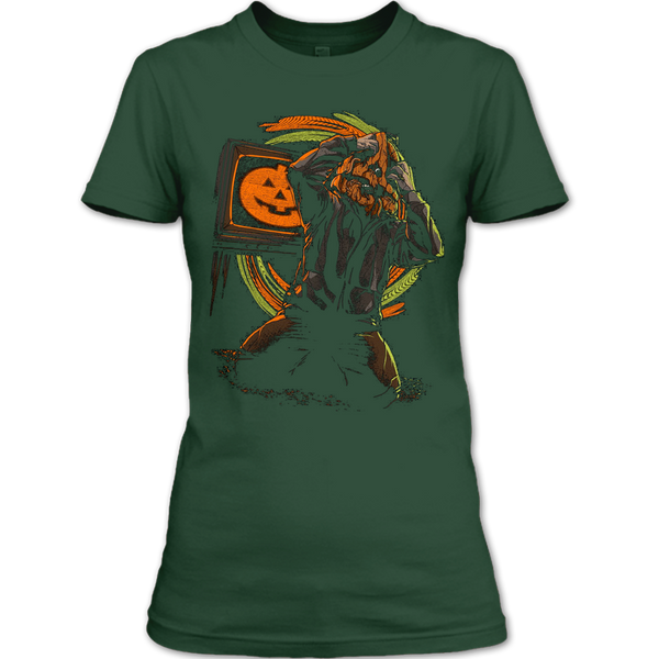 A black t-shirt with the shopify logo