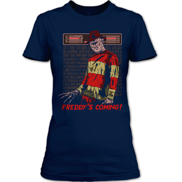 A black t-shirt with the shopify logo