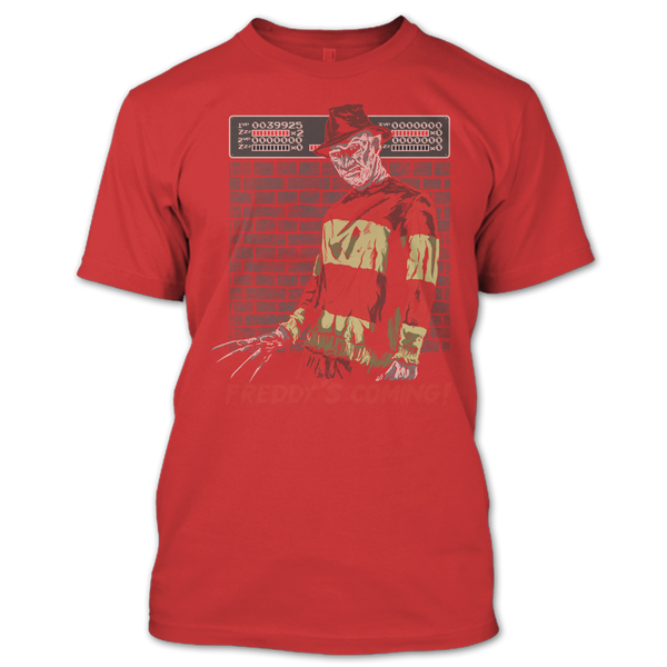 A black t-shirt with the shopify logo