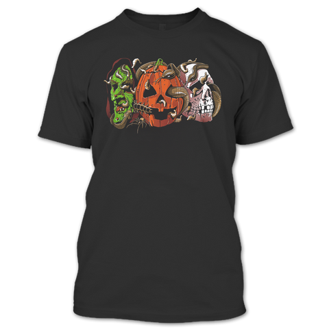 A black t-shirt with the shopify logo