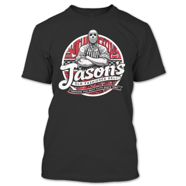 A black t-shirt with the shopify logo