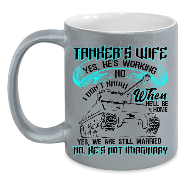 Pretty Tanker's Wife Coffee Mug, Tanker's Wife Accent Mug