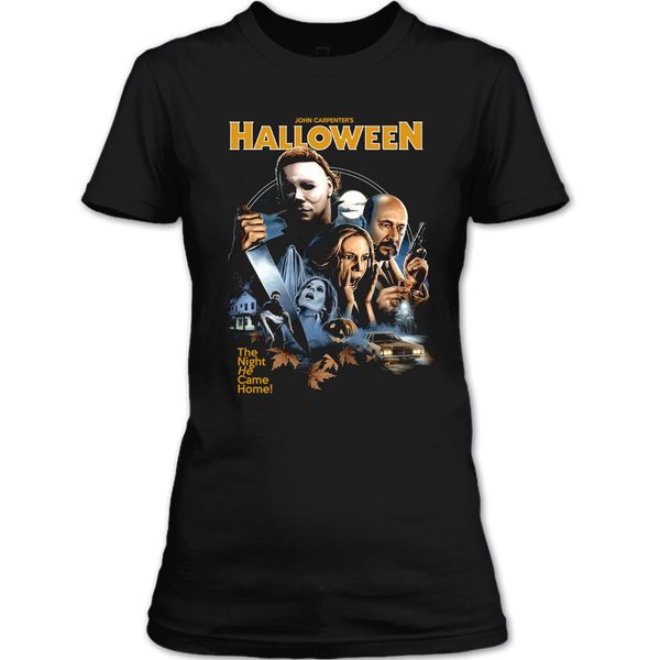 A black t-shirt with the shopify logo