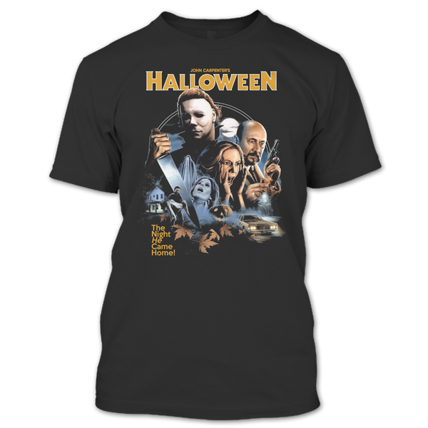 A black t-shirt with the shopify logo