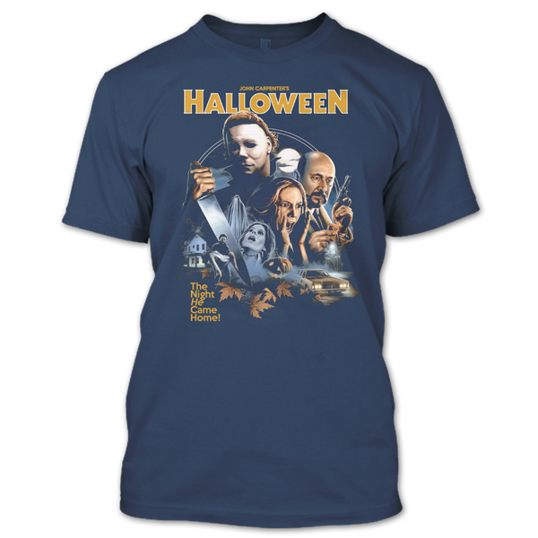 A black t-shirt with the shopify logo