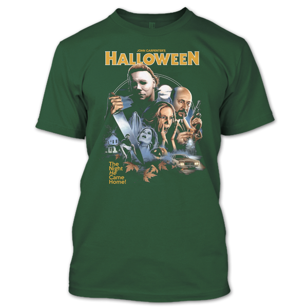 A black t-shirt with the shopify logo