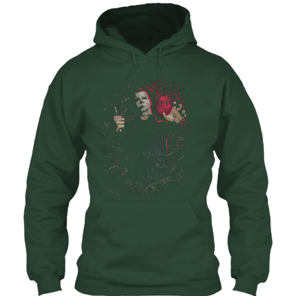 A black t-shirt with the shopify logo