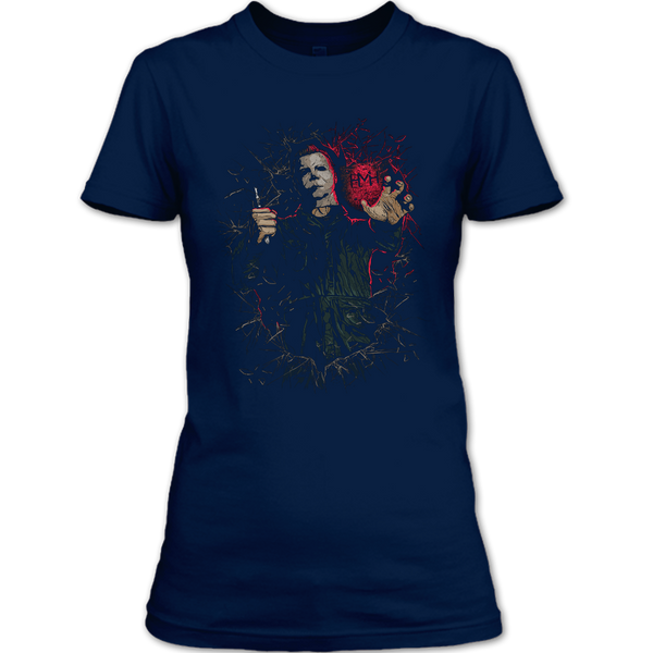 A black t-shirt with the shopify logo