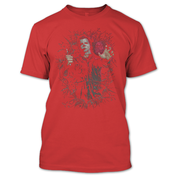 A black t-shirt with the shopify logo