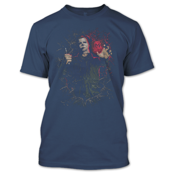 A black t-shirt with the shopify logo