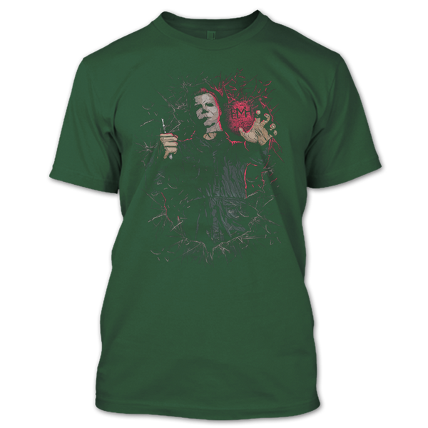 A black t-shirt with the shopify logo