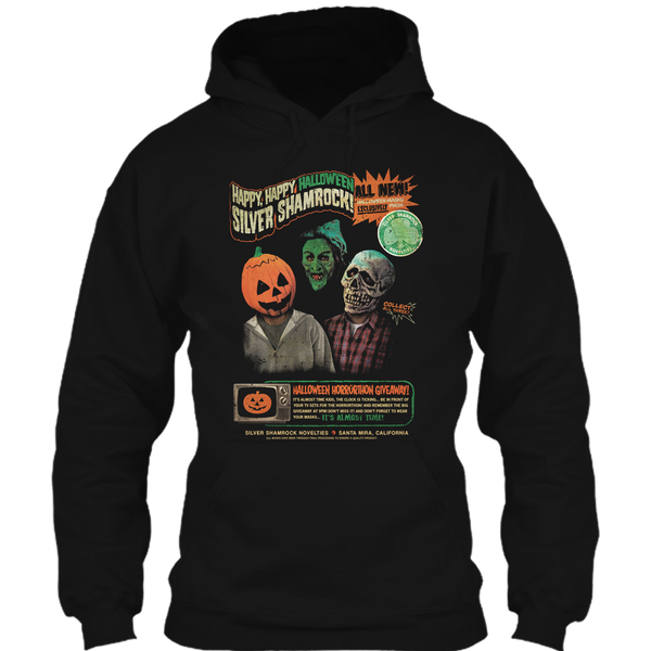 A black t-shirt with the shopify logo