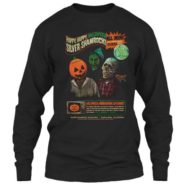 A black t-shirt with the shopify logo