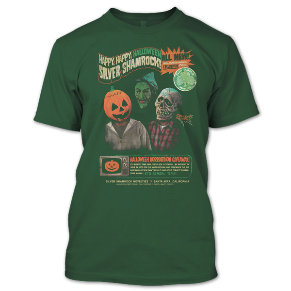 A black t-shirt with the shopify logo