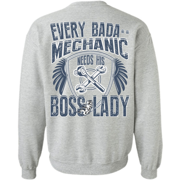 I Love Mechanic T Shirt, Mechanic Needs His Boss Lady Sweatshirt