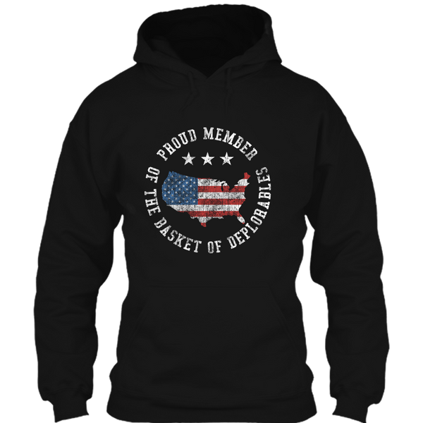 A black t-shirt with the shopify logo