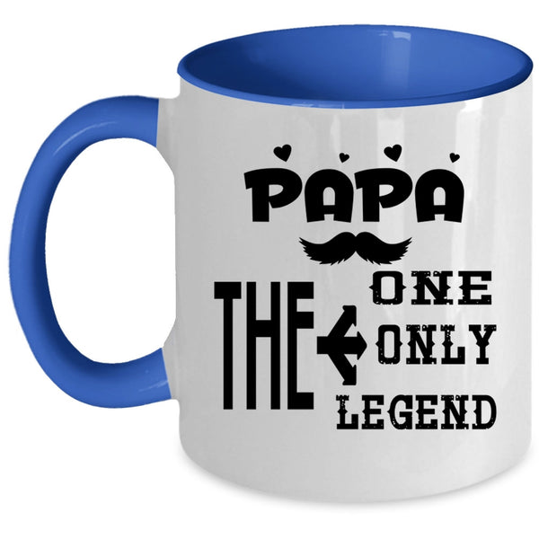 Awesome Gift For Papa Coffee Mug, Papa The One The Only Accent Mug