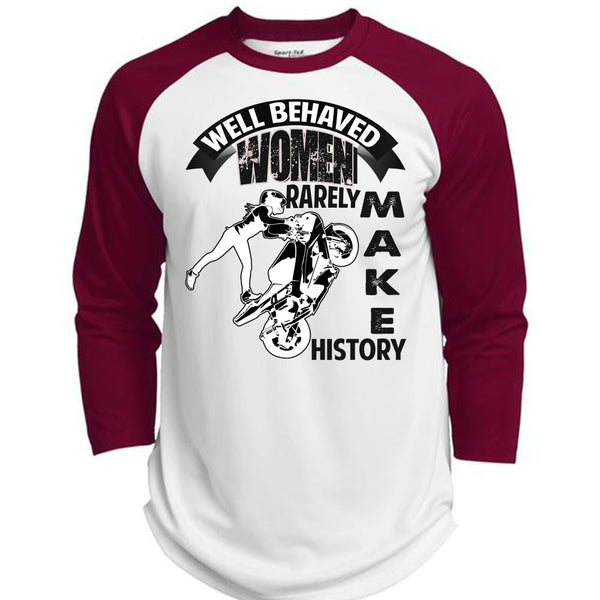 Well Behaved Women T Shirt, I Love Biker T Shirt, Awesome T-Shirts  (Polyester Game Baseball Jersey)