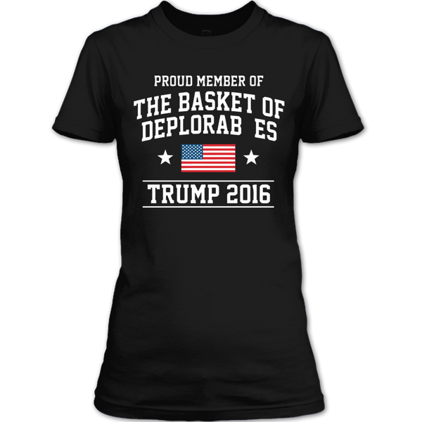 A black t-shirt with the shopify logo