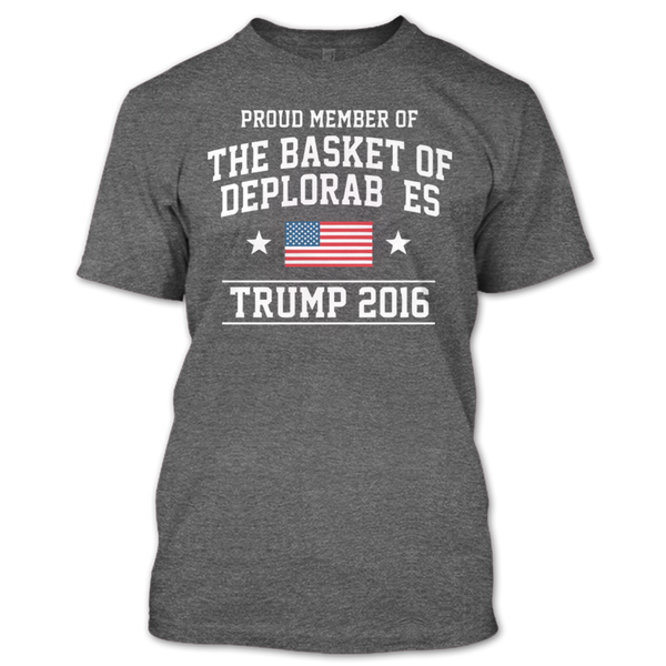 A black t-shirt with the shopify logo