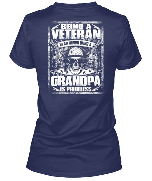 Being A Veteran T Shirt, Grandpa Is Priceless T Shirt