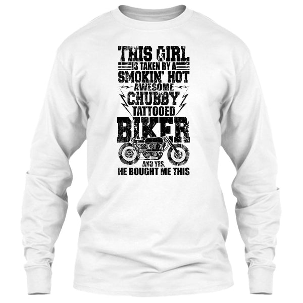 Chubby Tattooed Biker T Shirt, I Love Biking T Shirt