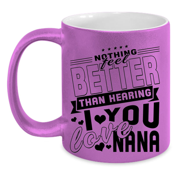 Cute Grandkids Coffee Mug, I Love You Nana Accent Mug