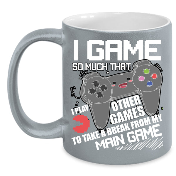 I Game Coffee Mug, Funny Gift For Gamer Coffee Cup
