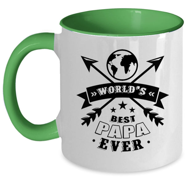 Best Dad Ever Coffee Mug, World's Best Papa Ever Accent Mug