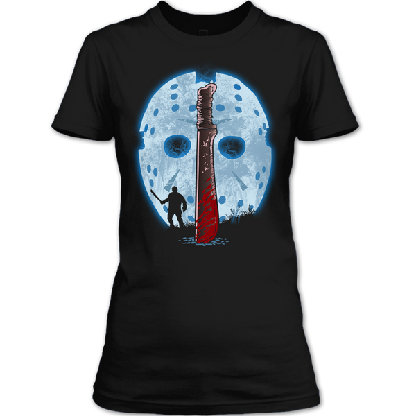 A black t-shirt with the shopify logo