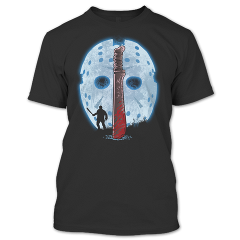 A black t-shirt with the shopify logo