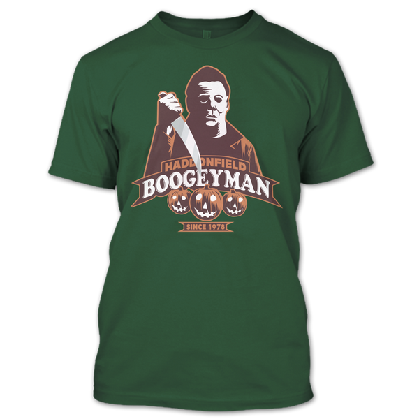 A black t-shirt with the shopify logo