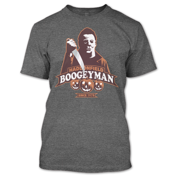 A black t-shirt with the shopify logo