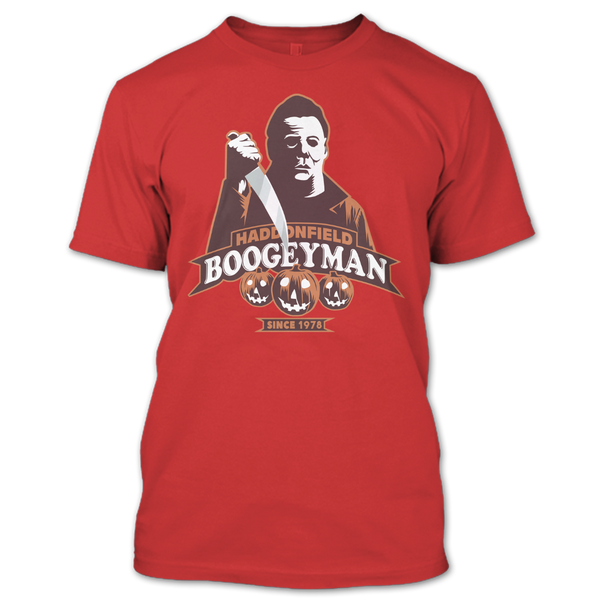 A black t-shirt with the shopify logo