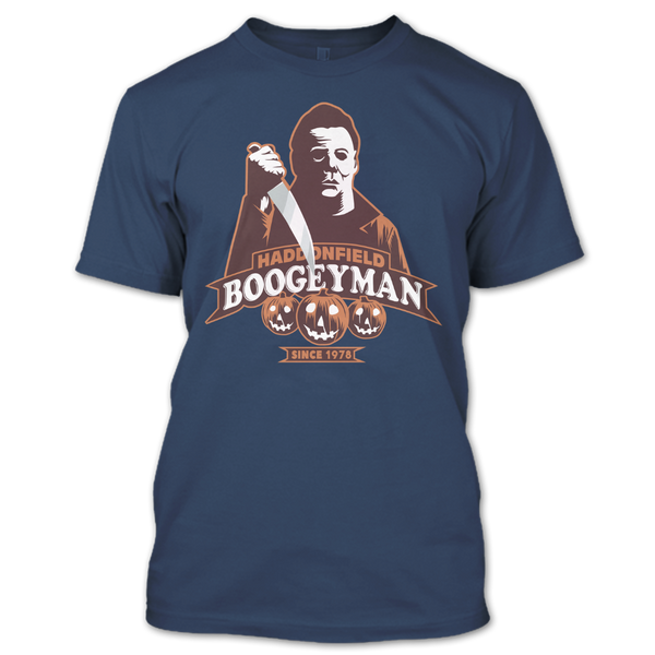 A black t-shirt with the shopify logo