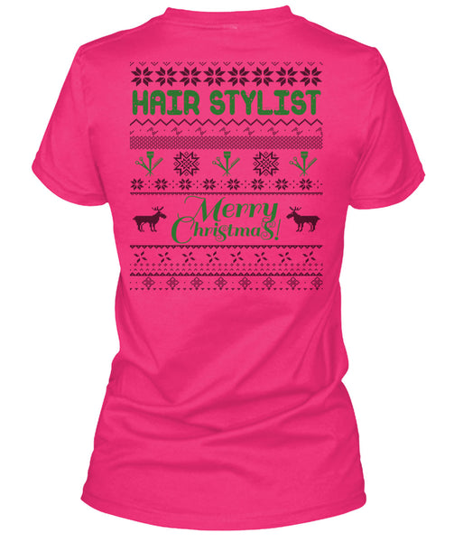 Hair Stylist Merry Christmas T Shirt, I Love Hair Stylist T Shirt
