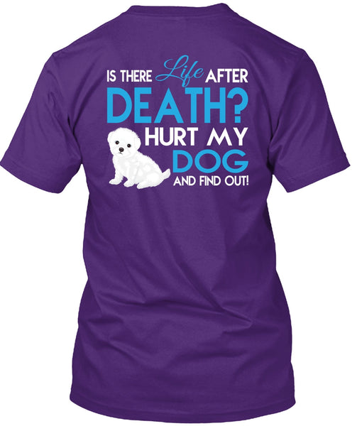 Hurt My Dog And Find Out T Shirt, Is There Life After Death T Shirt